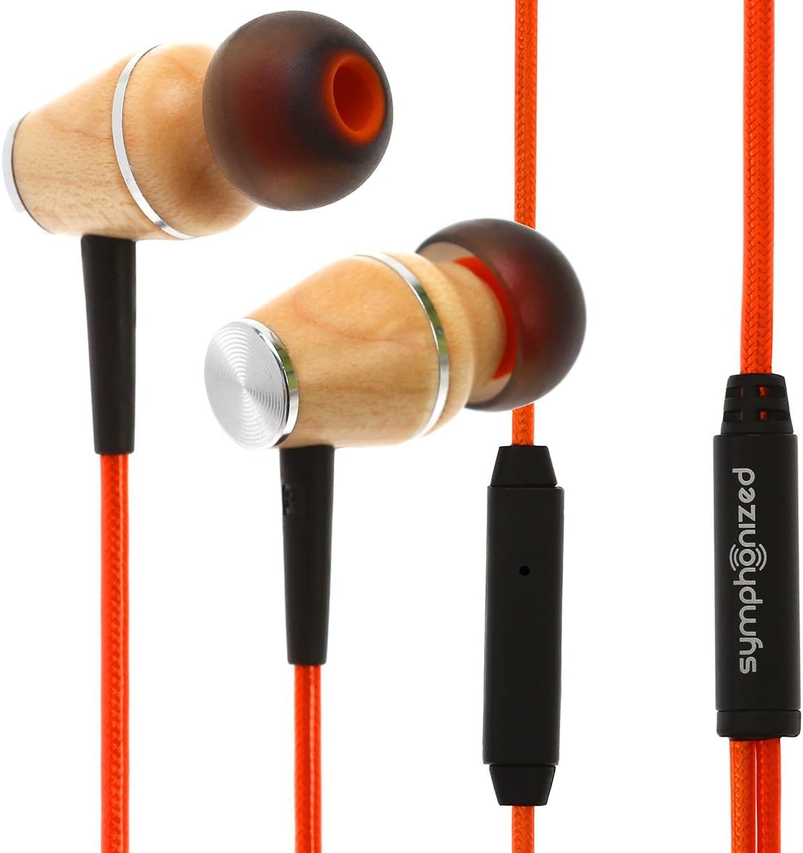 Symphonized XTC 2.0 Premium Genuine Wood In-ear Noise-isolating Headphones|Earbuds|Earphones with Innovative Shield Technology Cable and Mic