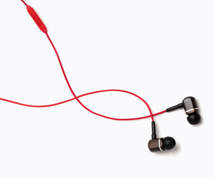 MTRX In-Ear Wood Headphones - Red