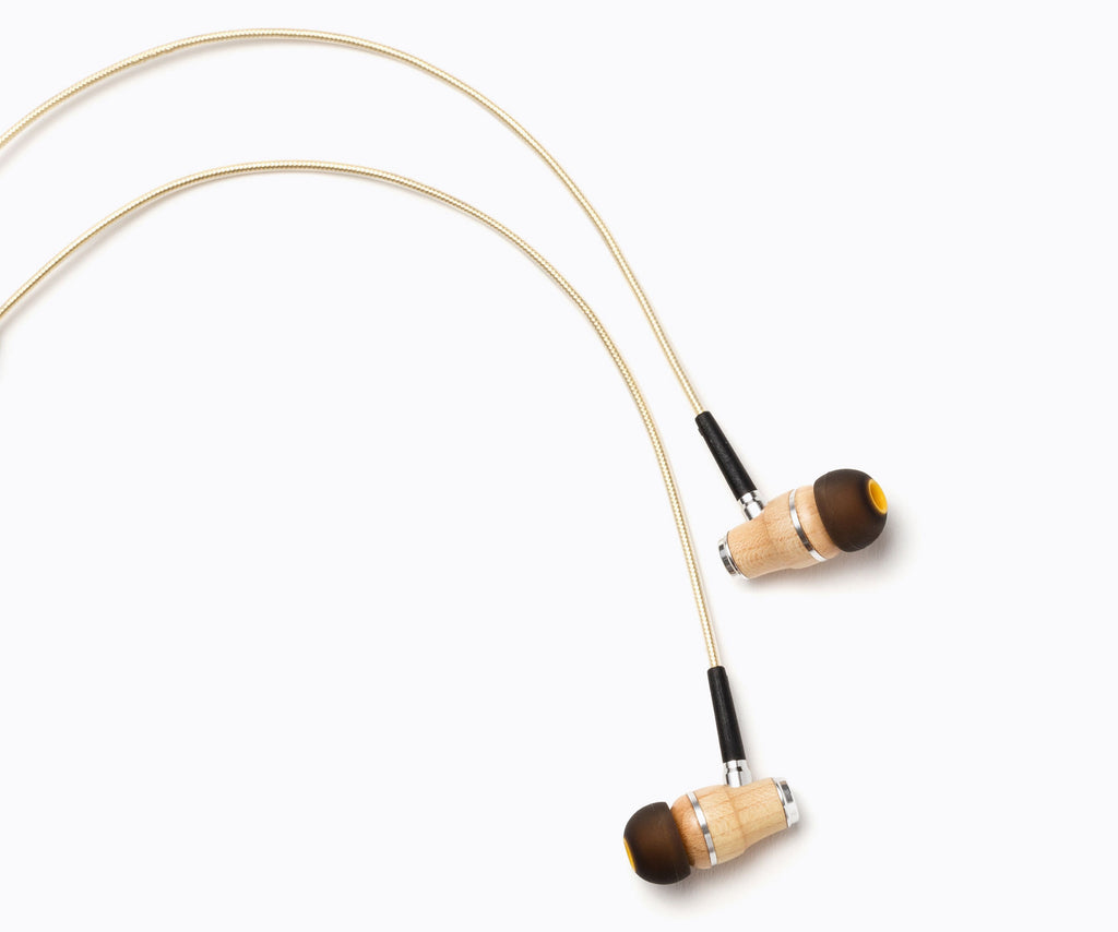 NRG 2.0 In-Ear Wood Headphones - Yellow Gold