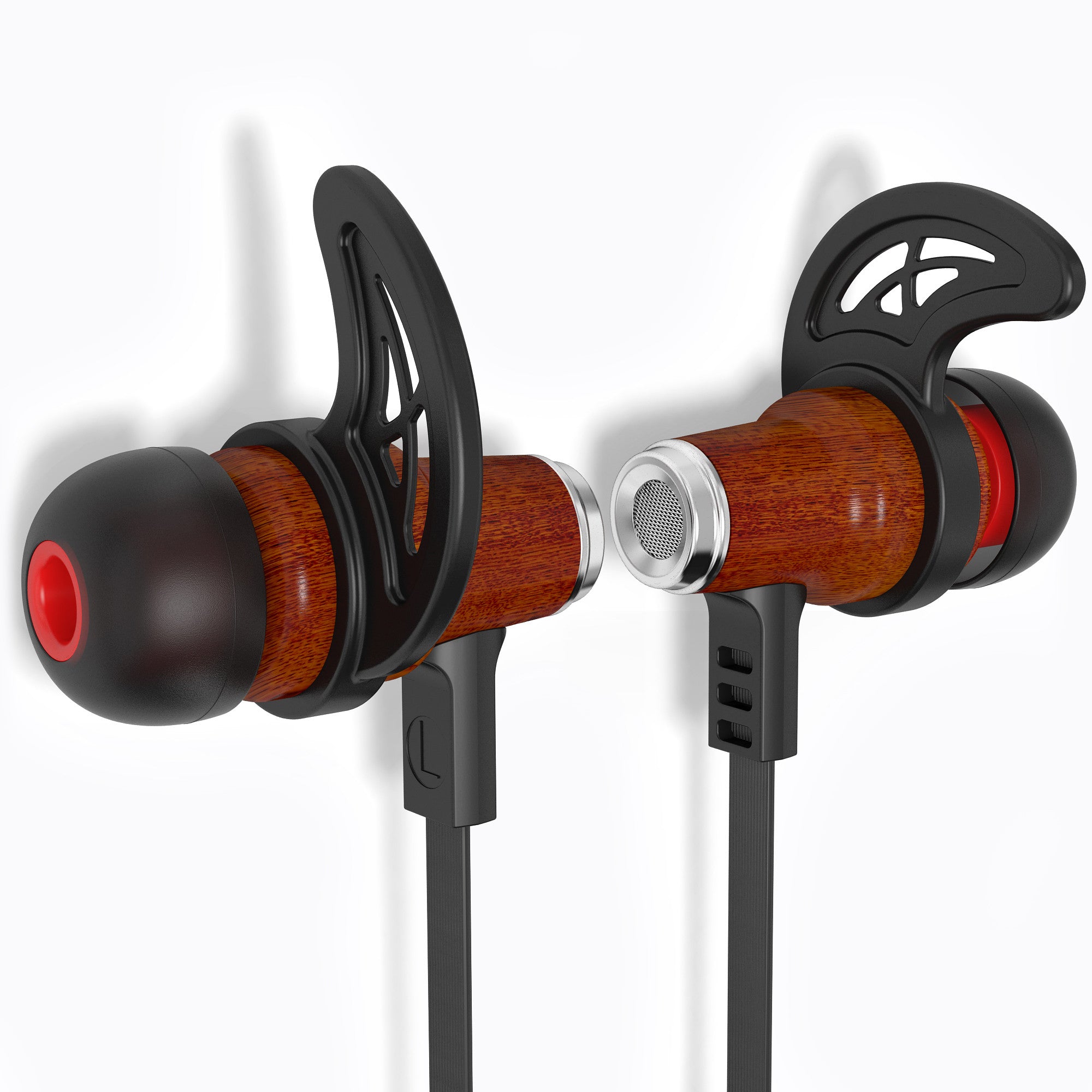 Symphonized NRG Bluetooth Wireless Wood in-Ear Noise-isolating Headphones, Earbuds, Earphones with Mic & Volume Control