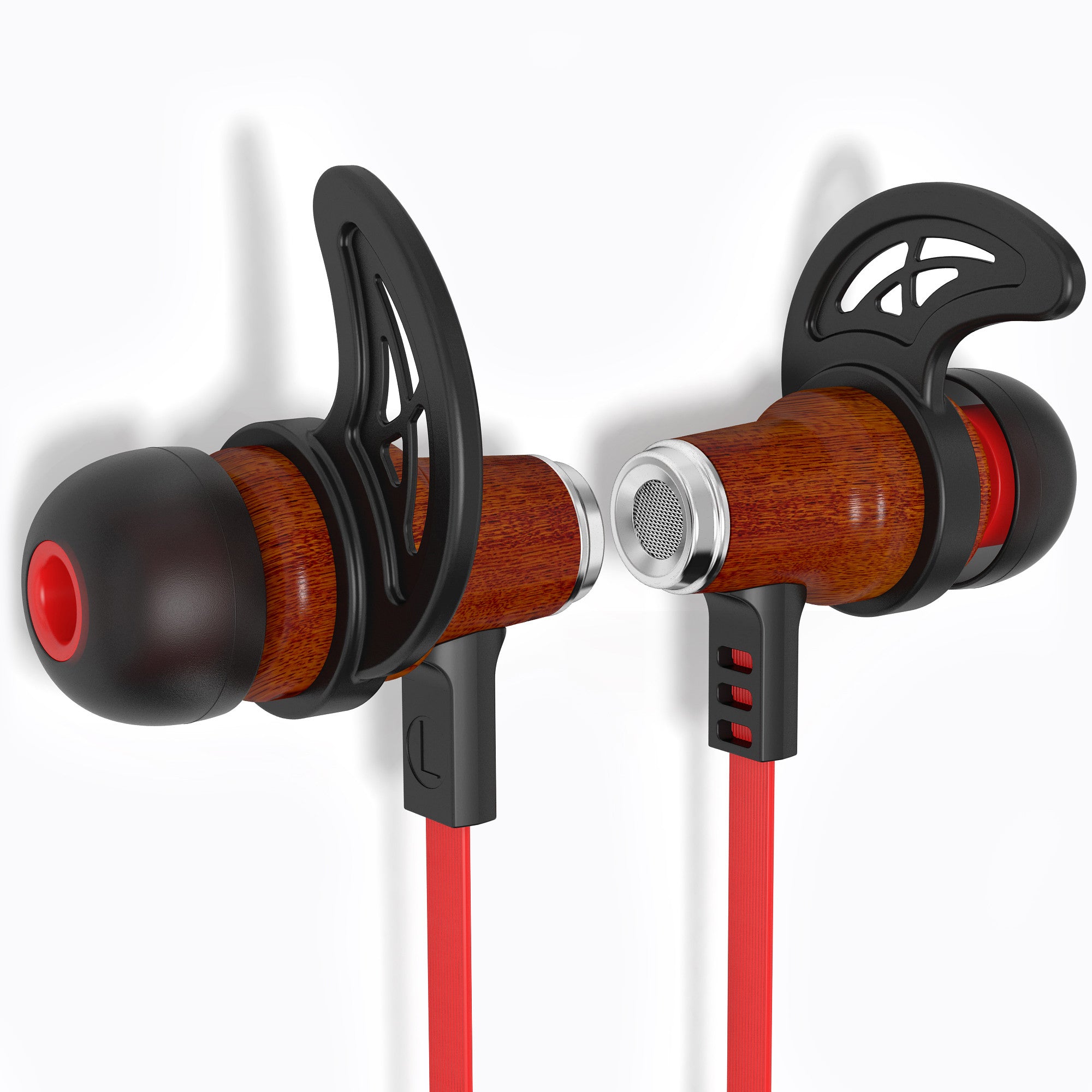 Symphonized NRG Bluetooth Wireless Wood in-Ear Noise-isolating Headphones, Earbuds, Earphones with Mic & Volume Control
