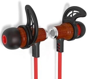 Symphonized NRG Bluetooth Wireless Wood in-Ear Noise-isolating Headphones, Earbuds, Earphones with Mic & Volume Control