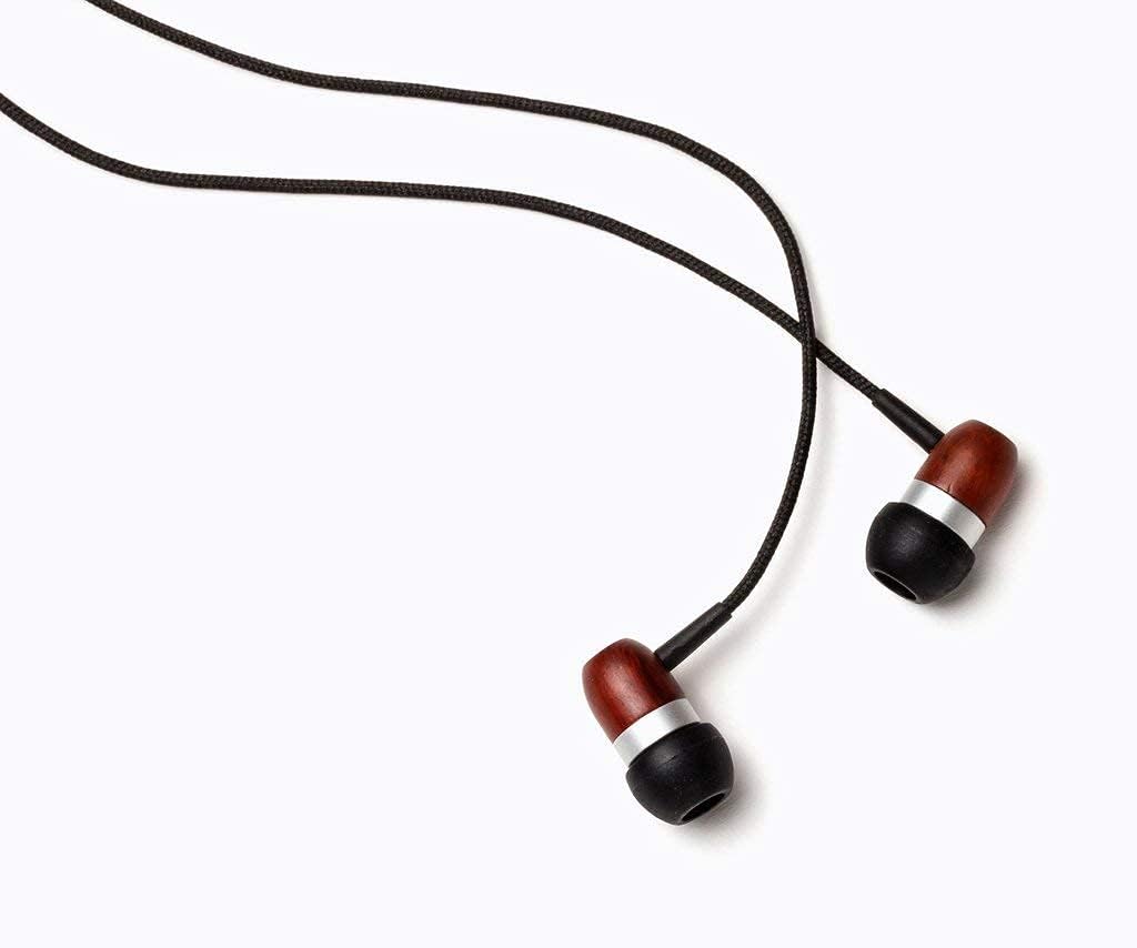 Symphonized GLXY Premium Genuine Wood in-Ear Noise-isolating Headphones with Mic and Nylon Cable