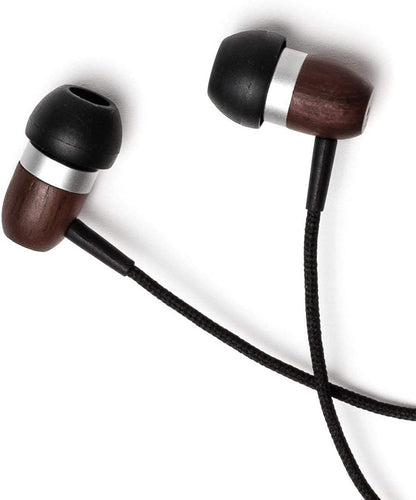 Symphonized GLXY Premium Genuine Wood in-Ear Noise-isolating Headphones with Mic and Nylon Cable