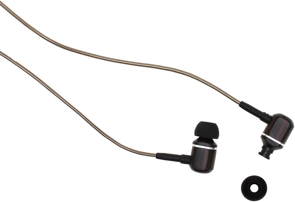 Symphonized MTRX 2.0 Premium Wired Earbuds - Wood in-Ear Headphones with Microphone & Volume Control, Noise Isolation - Corded Ear Buds for Android - Earphones for Computer & Laptop