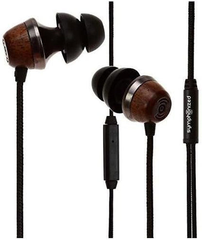 Symphonized ALN Premium Genuine Wood in-Ear Noise-isolating Headphones, Earbuds, Earphones with Mic