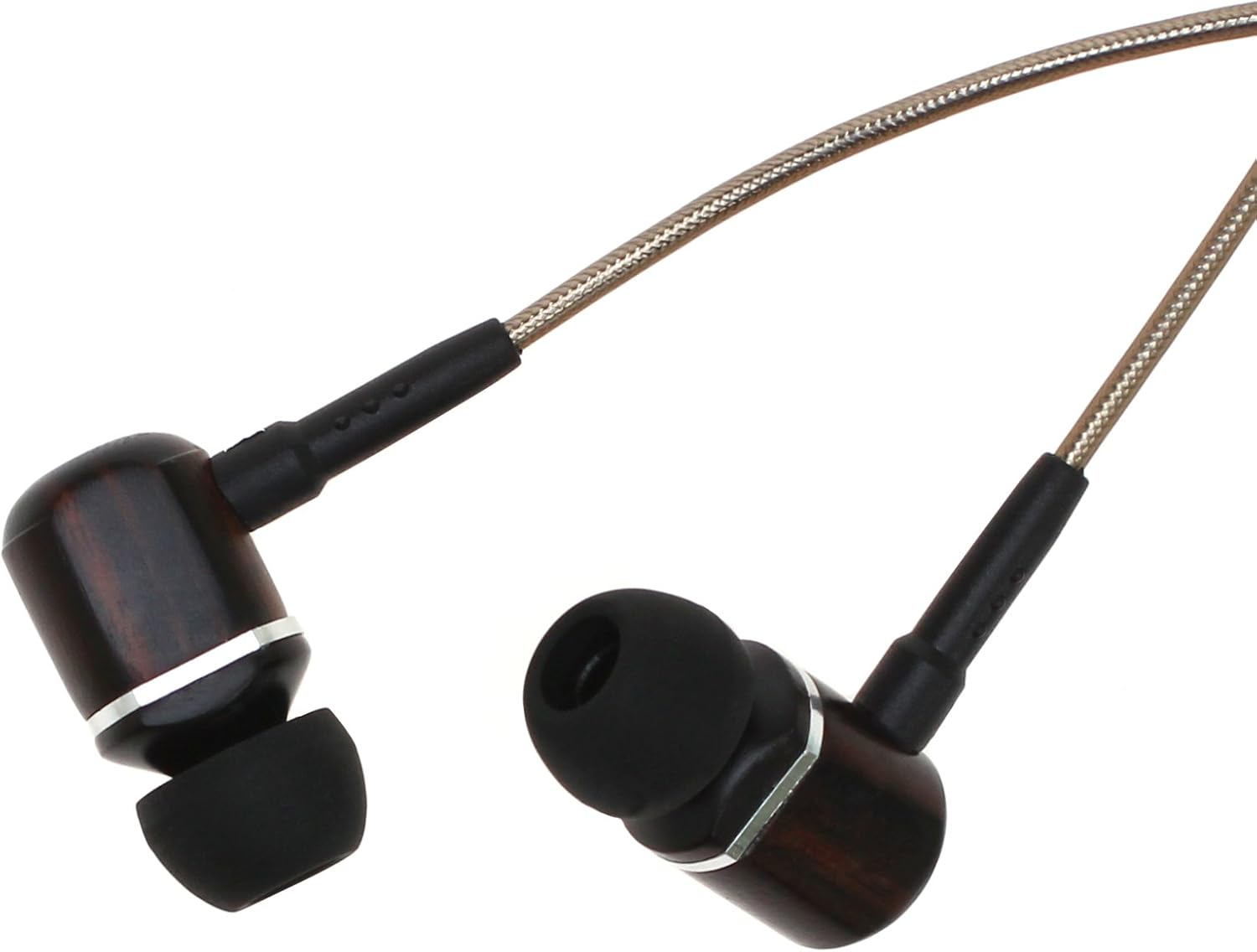 Symphonized MTRX 2.0 Premium Wired Earbuds - Wood in-Ear Headphones with Microphone & Volume Control, Noise Isolation - Corded Ear Buds for Android - Earphones for Computer & Laptop