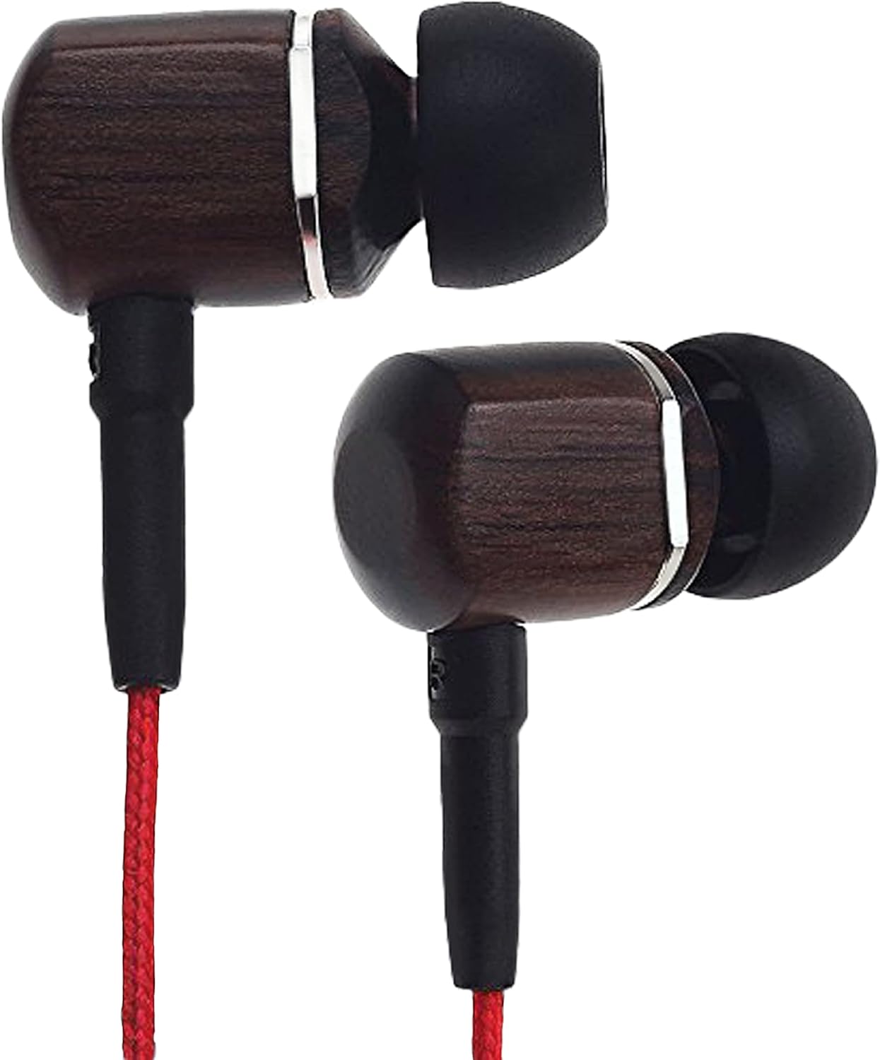 Symphonized MTRX Premium Genuine Wood in-Ear Noise-isolating Headphones with Mic and Nylon Cable