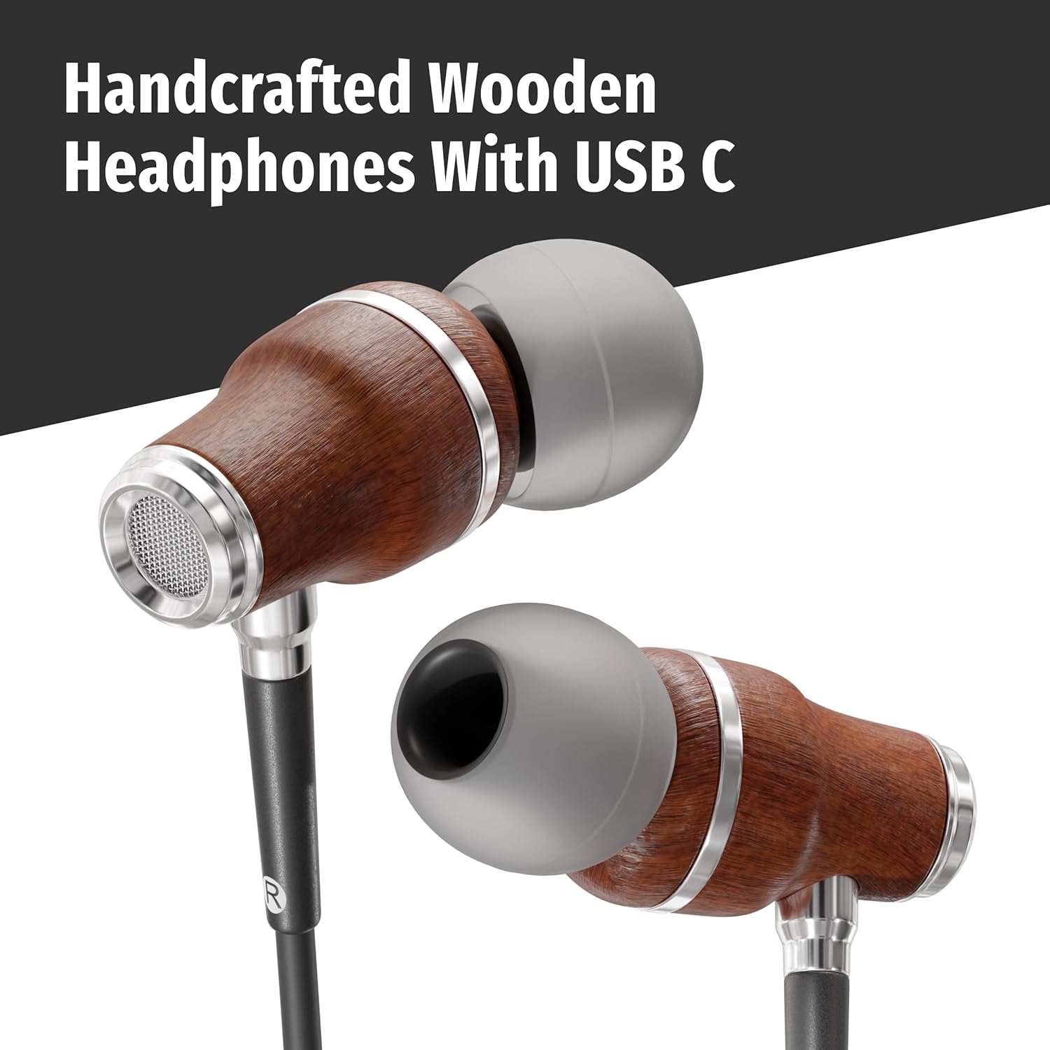 Symphonized USB C Headphones with Microphone - USB C Earbuds Wired, Earbuds USB C, Headphone Wired, Type C Headphone, USBC Headphones, USB-C Headphones, USBC Earbuds, Type C Earbuds, USB C Earphones