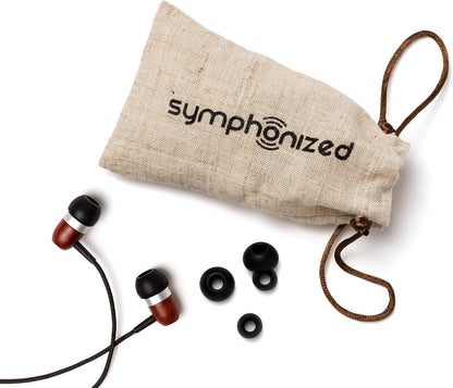 Symphonized GLXY Premium Genuine Wood in-Ear Noise-isolating Headphones with Mic and Nylon Cable