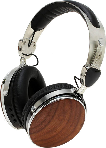 Symphonized Wraith 2.0 Bluetooth Genuine Wood Wireless Headphones with 3.5mm Cable Included for Wired Use