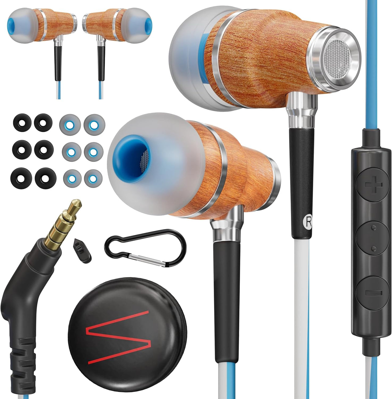 Symphonized Wired Earbuds with Microphone – 90% Noise Cancelling Ear buds with Mic, in Ear Headphones Wire for Computer & Phone