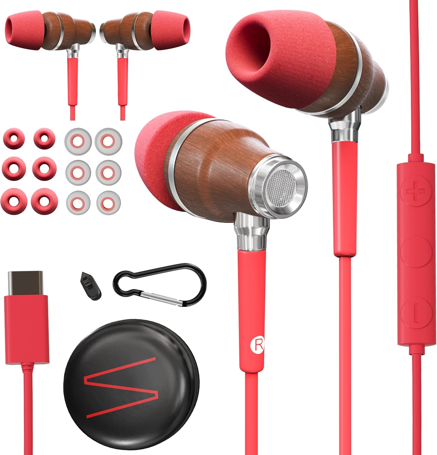 Symphonized USB C Headphones with Microphone - USB C Earbuds Wired, Earbuds USB C, Headphone Wired, Type C Headphone, USBC Headphones, USB-C Headphones, USBC Earbuds, Type C Earbuds, USB C Earphones