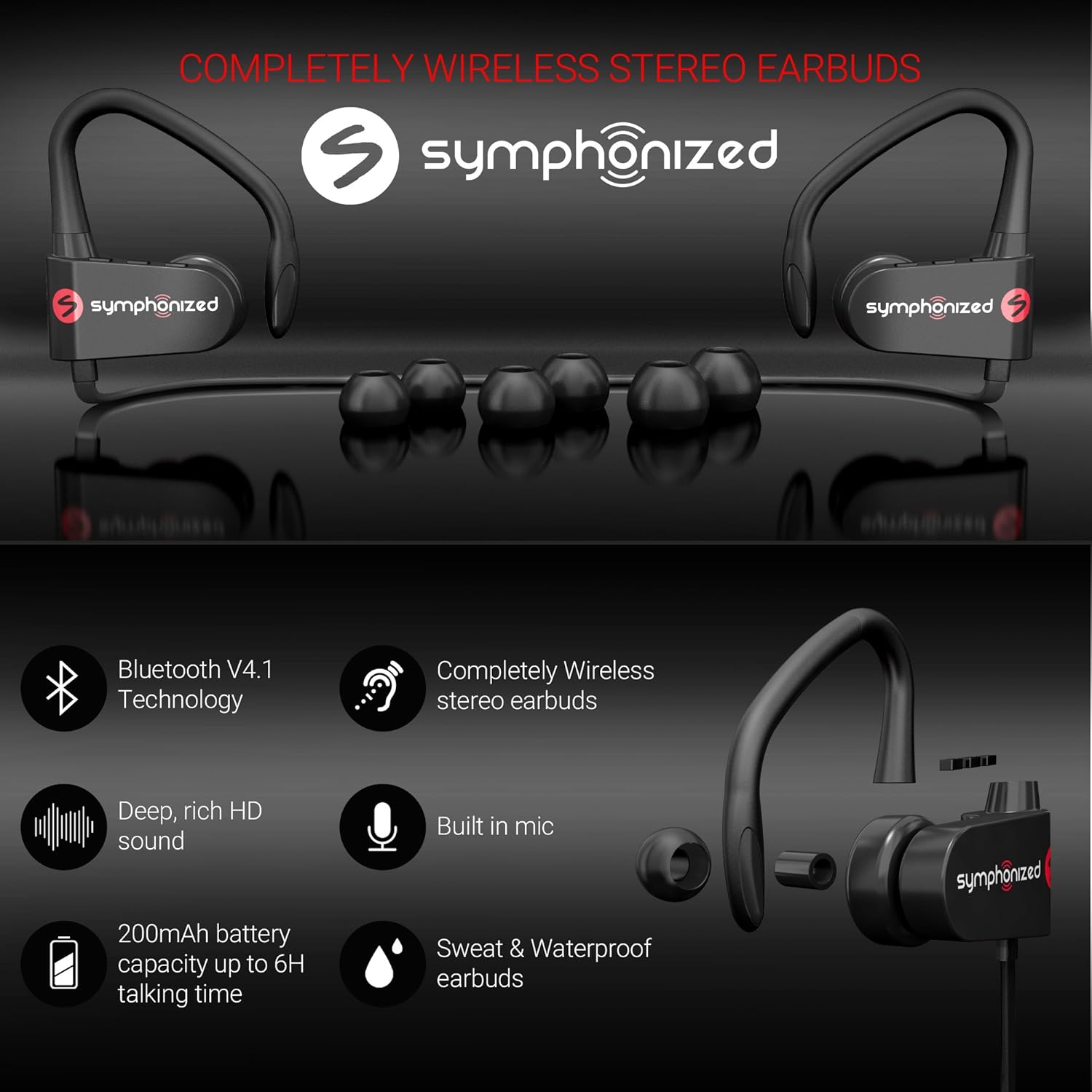 PWR Bluetooth Wireless In-ear Noise-isolating Headphones