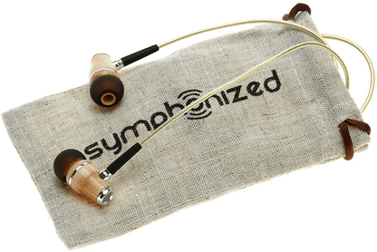 Symphonized NRG 2.0 Wood Earbuds Wired, in Ear Headphones with Microphone for Computer & Laptop, Noise Isolating Earphones for Cell Phone, Ear Buds with Booming Bass