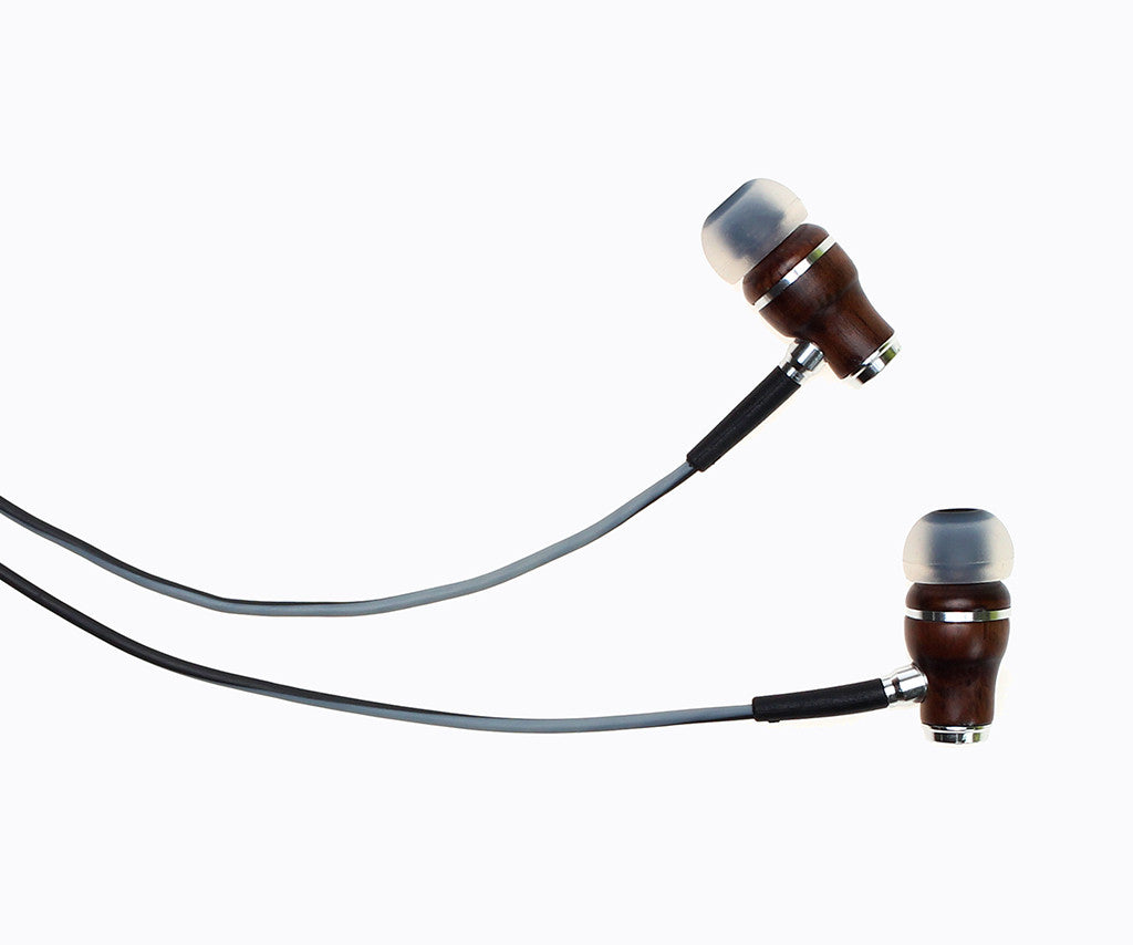 NRG 3.0 In-Ear Wood Headphones - Black and Gray