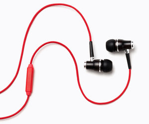 NRG In-Ear Wood Headphones - Red