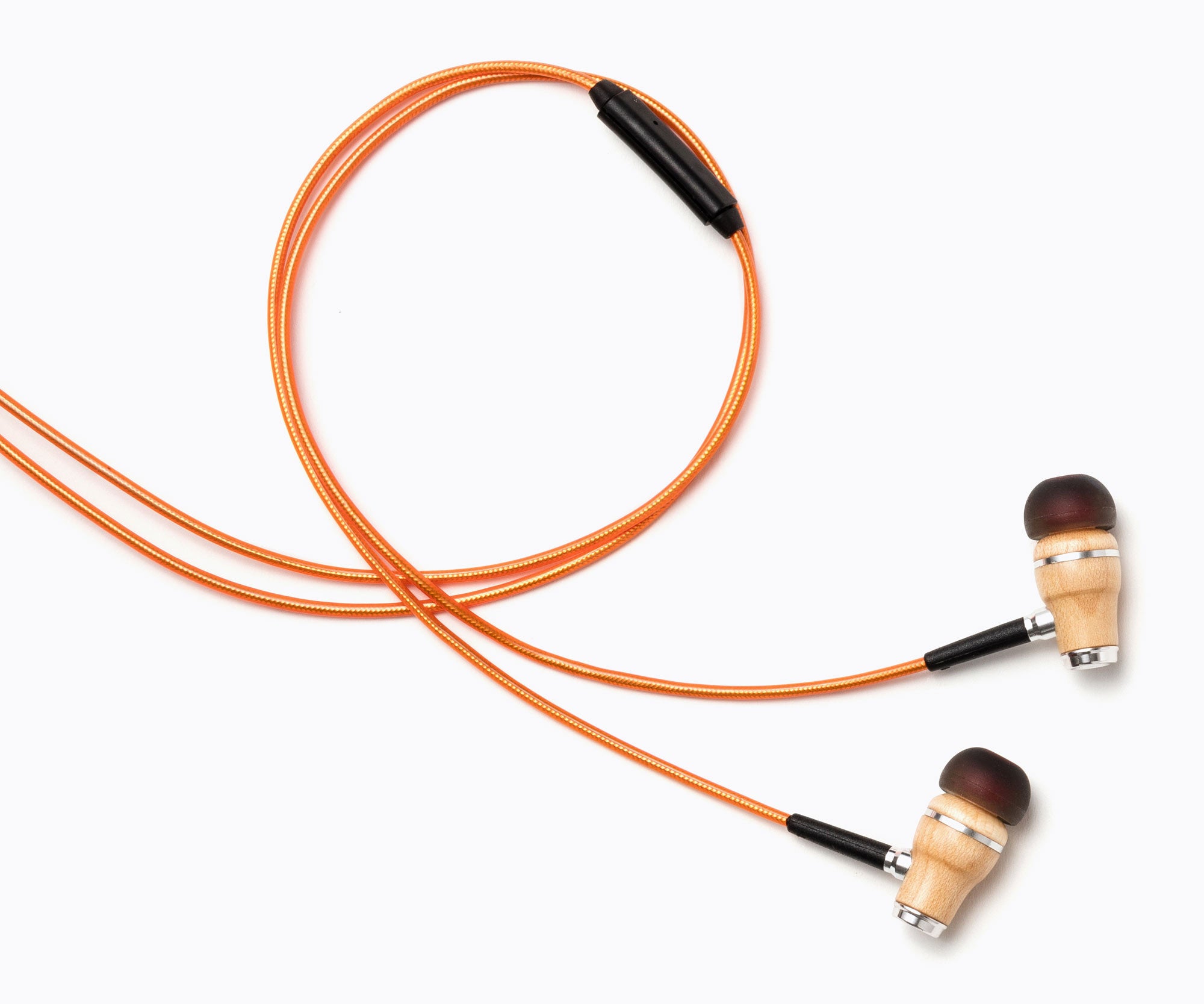 NRG 2.0 In-Ear Wood Headphones - Metallic Orange