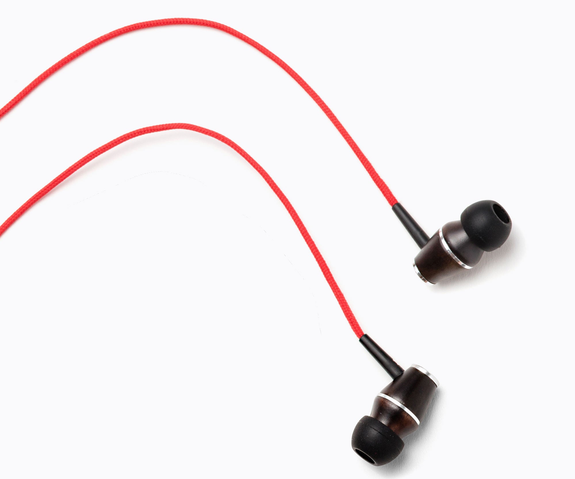 XTC In-Ear Wood Headphones - Red