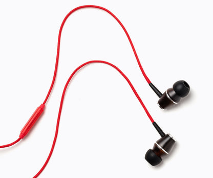 XTC In-Ear Wood Headphones - Red