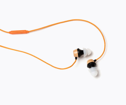 ALN In-Ear Wood Headphones - Orange Stripe