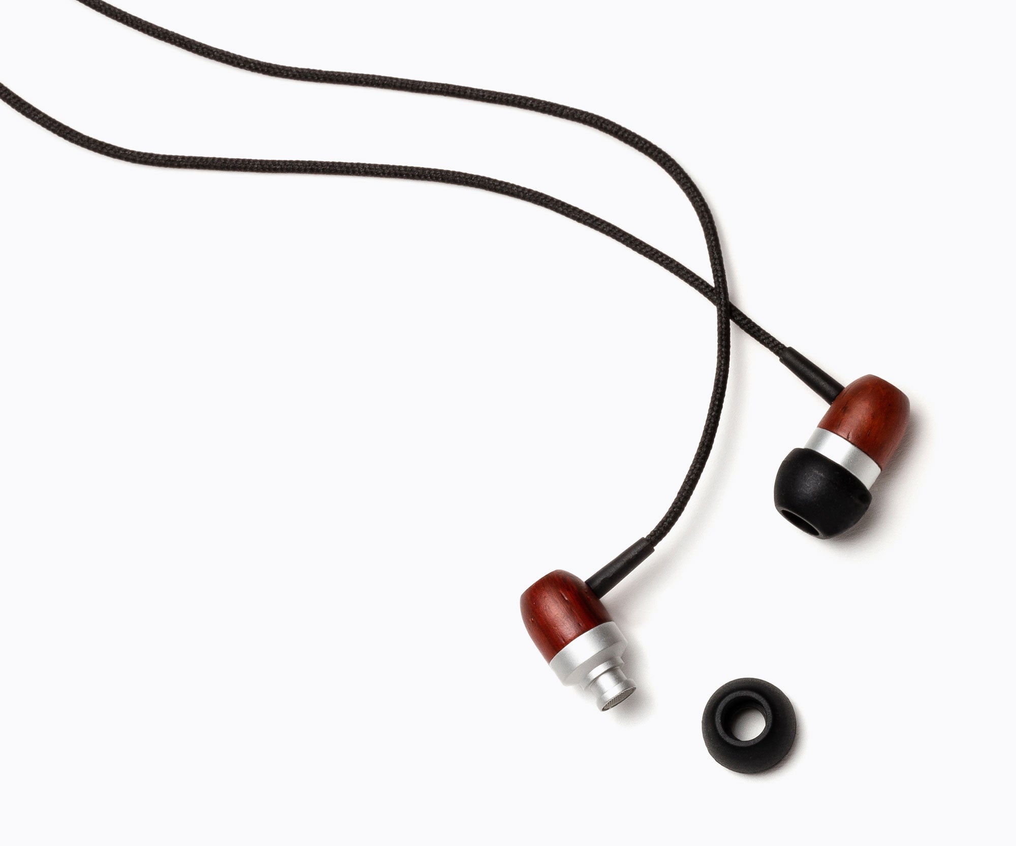 Symphonized GLXY Premium Genuine Wood in-Ear Noise-isolating Headphones with Mic and Nylon Cable