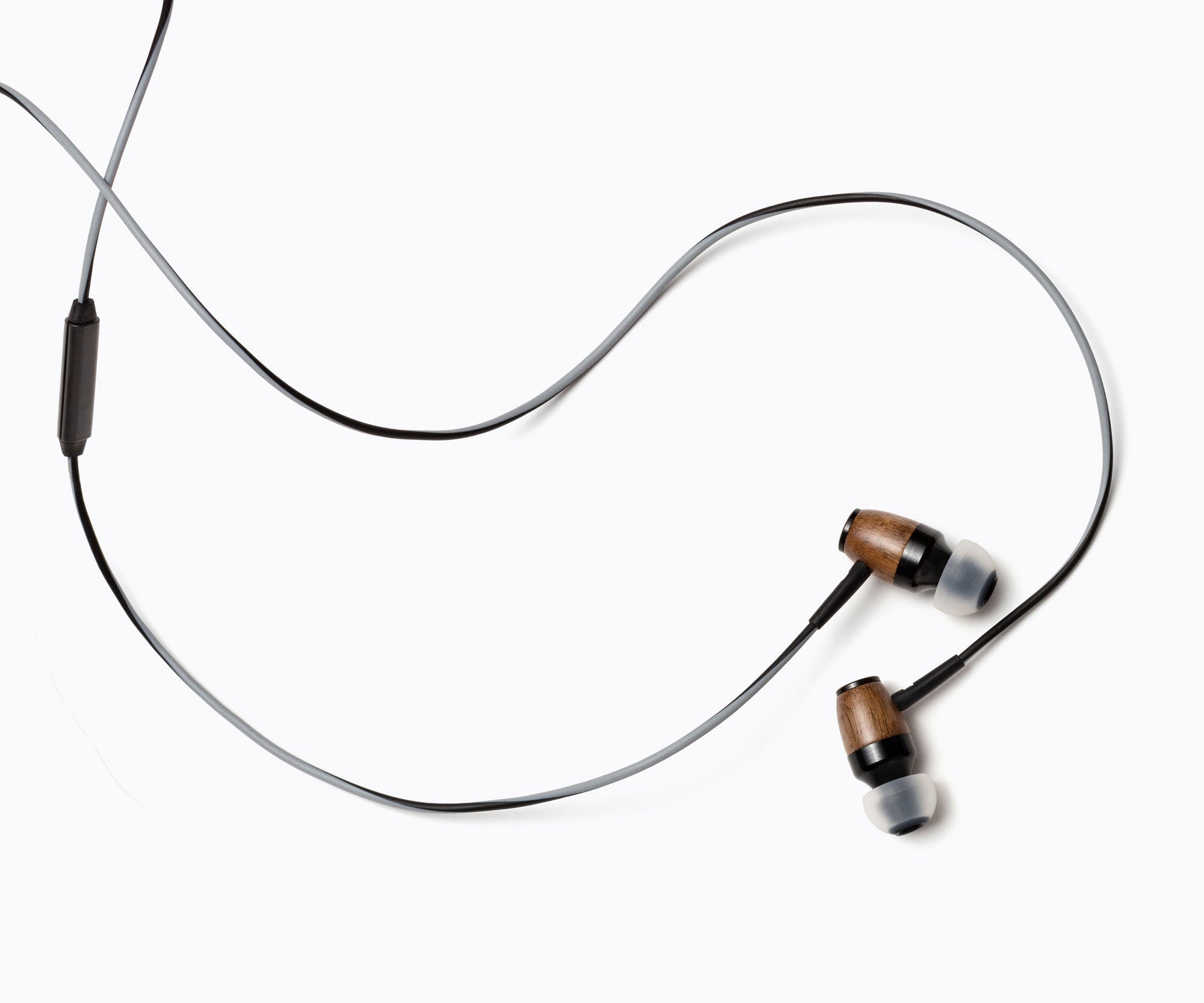 DRM In-Ear Wood Headphones - Gray and Black