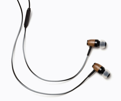 DRM In-Ear Wood Headphones - Gray and Black