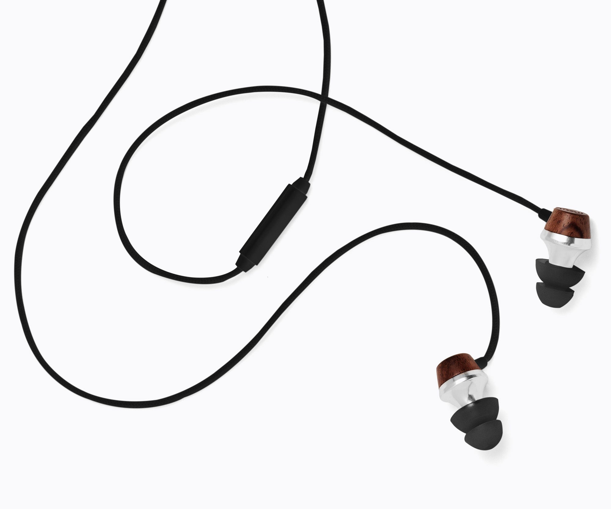 ALN In-Ear Wood Headphones - Black