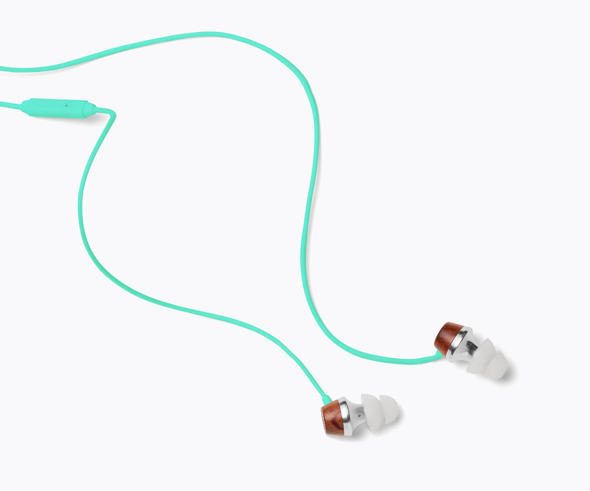 ALN In-Ear Wood Headphones - Turquoise Blue