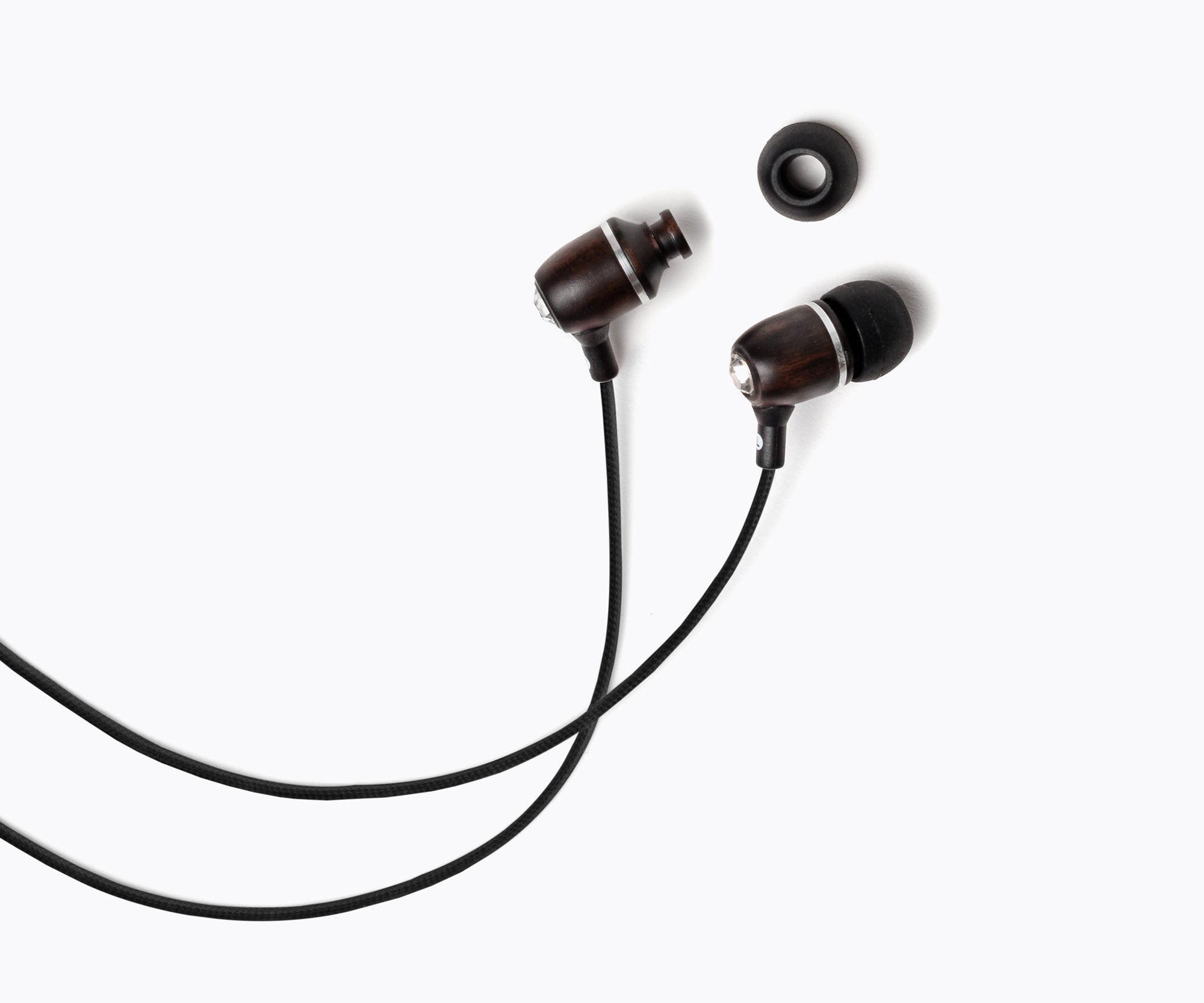 Bling In-Ear Wood Headphones - Black