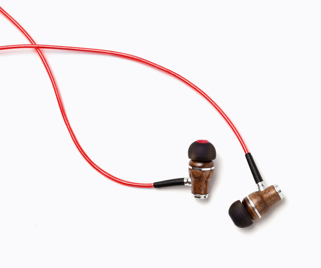 NRG 2.0 In-Ear Wood Headphones - Red