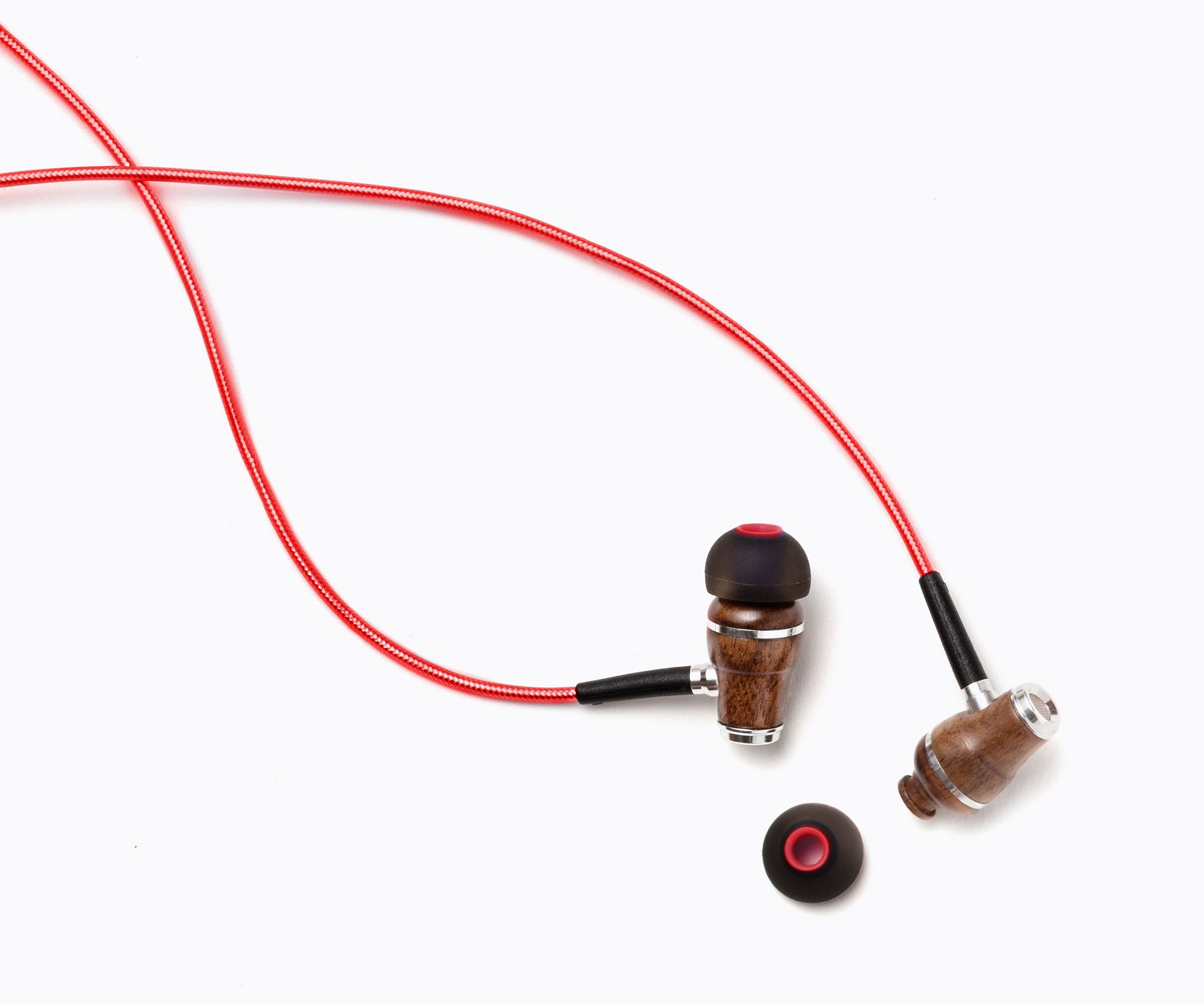 NRG 2.0 In-Ear Wood Headphones - Red