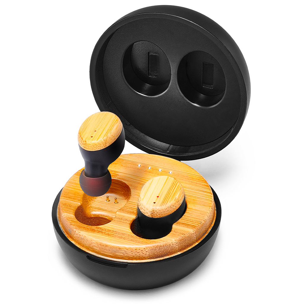 Symphonized SNRGY - True Wireless Wood Earbuds Headphones with Charging Case