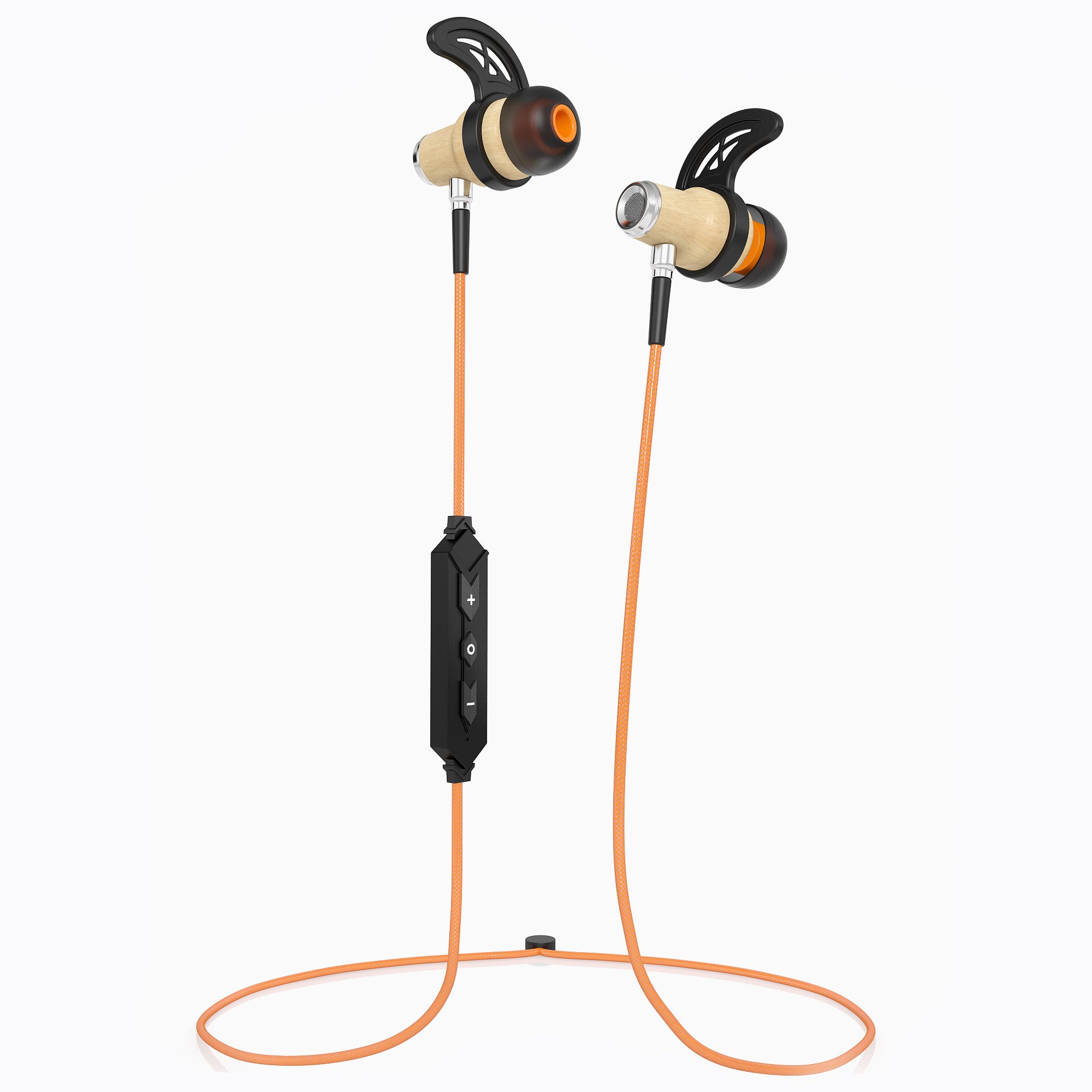 NRG 2.0 Bluetooth Wireless In-ear Wood Headphones - Orange