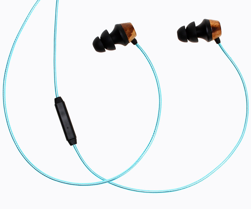 ALN 2.0 In-ear Wood Headphones - Turquoise