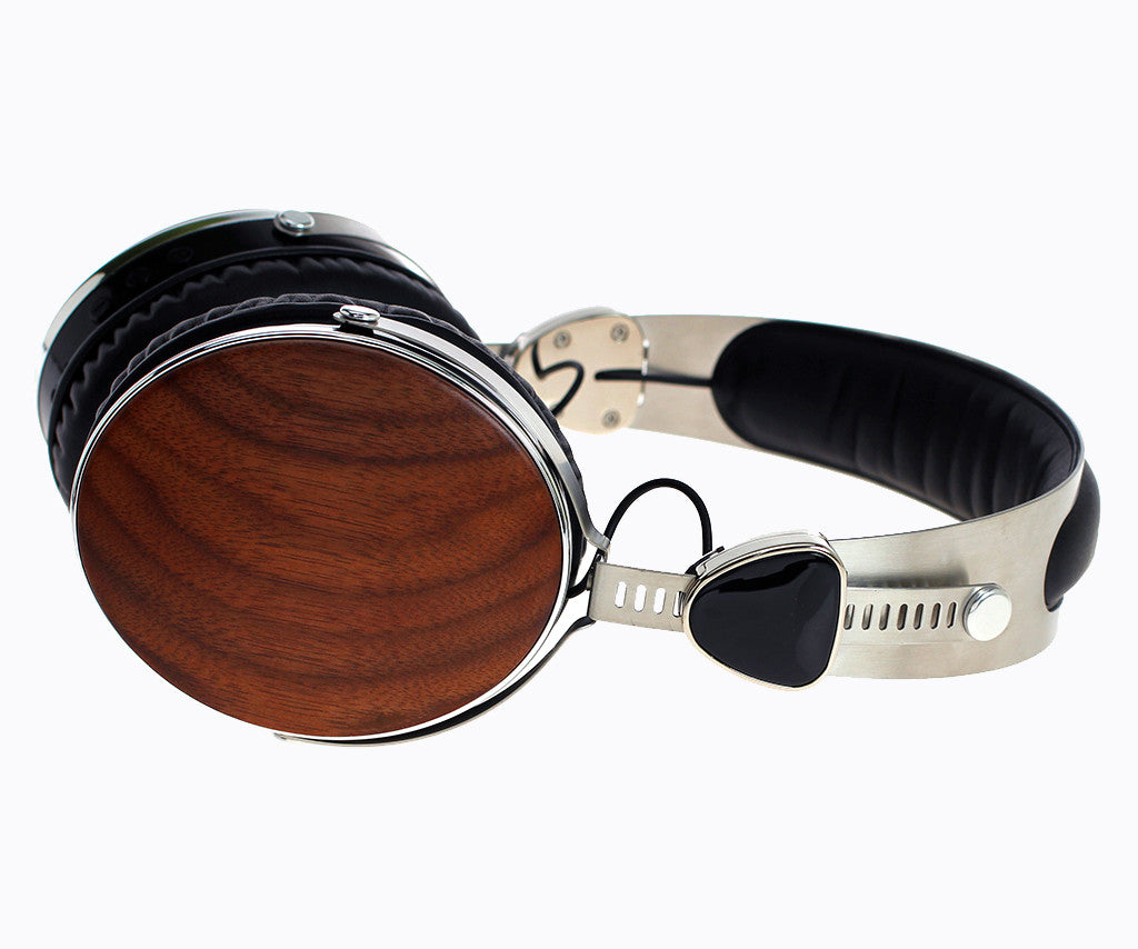 Symphonized Wraith 2.0 Bluetooth Genuine Wood Wireless Headphones with 3.5mm Cable Included for Wired Use