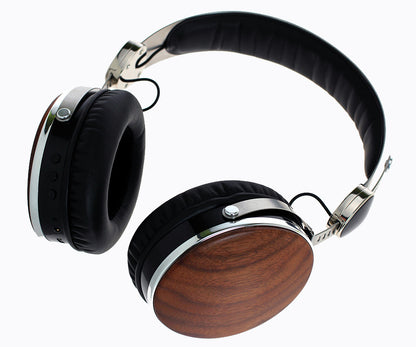 Symphonized Wraith 2.0 Bluetooth Genuine Wood Wireless Headphones with 3.5mm Cable Included for Wired Use