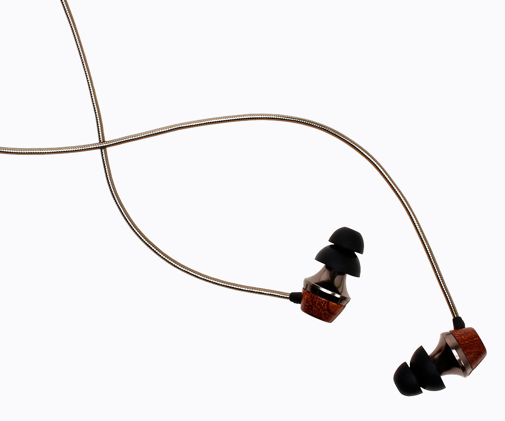 ALN 2.0 In-ear WoodHeadphones - Gunmetal