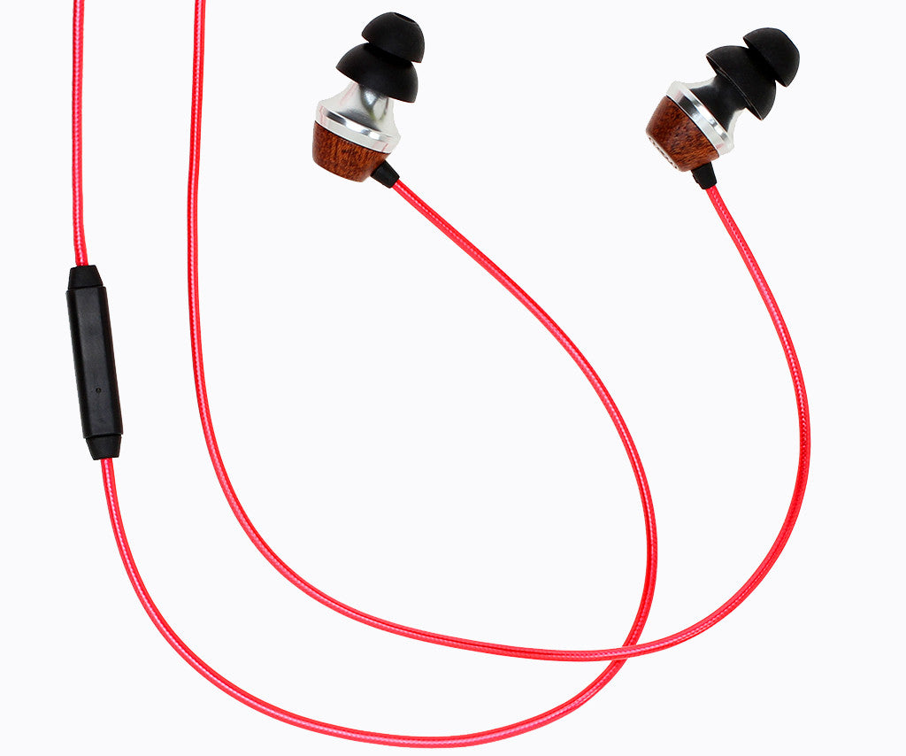 ALN 2.0 In-ear Wood Headphones - Lava Red