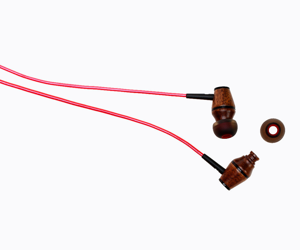 XTC 2.0 In-Ear Wood Headphones - Lava Red