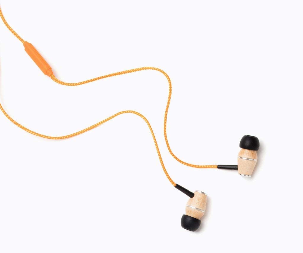 XTC In-Ear Wood Headphones - Orange