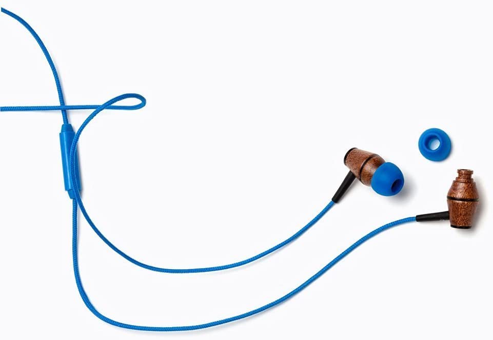 XTC In-Ear Wood Headphones - Blue