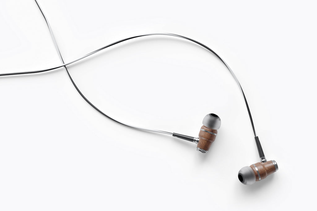 NRG X In-Ear Wood Headphones - Black and White