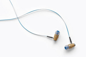 NRG X In-Ear Wood Headphones - Blue and White